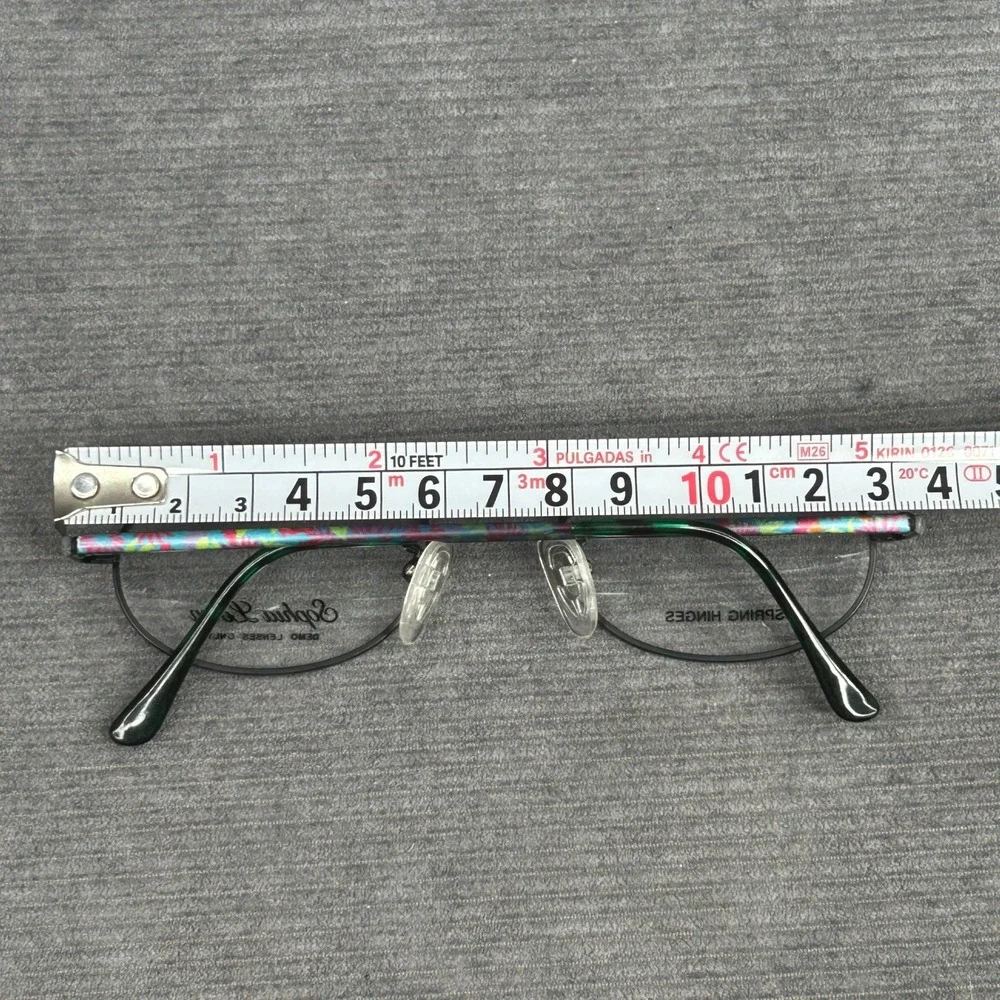 Sophia Loren M52 Zyloware Y2k Eyeglass Frames Green Multi Color Oval Spring